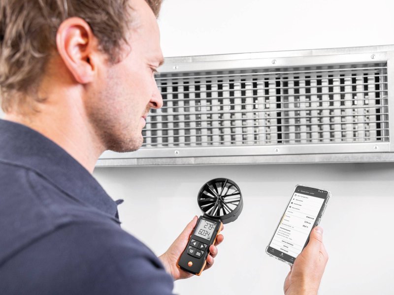 Testo 417 - Vrtuľkový anemometer 100 mm vrtuľka